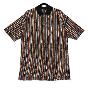 Tundra Canada 3D Knit Polo Multicolor Retro Size XLT Tall